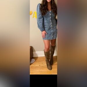Emory Park Blue Denim Long Sleeve Dress